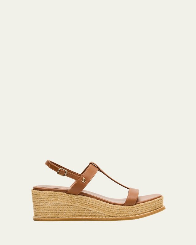 Theia 60 Leather Wedge Sandals